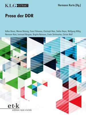 cover image of KLG Extrakt--Prosa der DDR